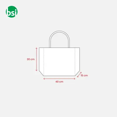Borsa shopper in cotone riciclato laminato PALERMO - Immagine 3