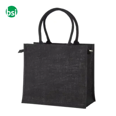 Borsa in juta con manici in cotone chiusura a zip FANO - Immagine 22