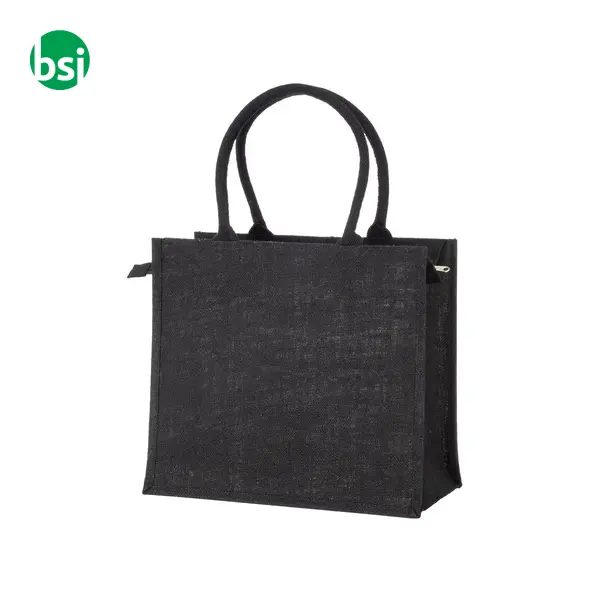 Borsa in juta con manici in cotone chiusura a zip FANO -  22