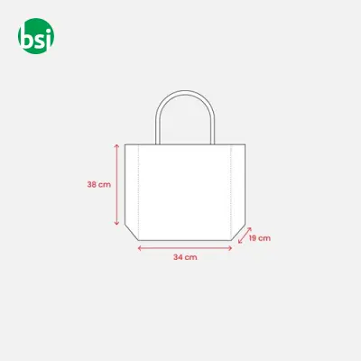 Borsa in juta con manici in cotone chiusura a zip FANO - Immagine 10