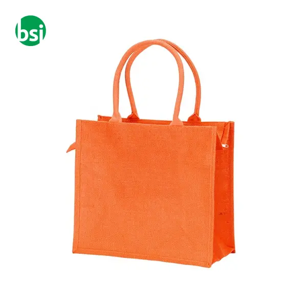 Borsa in juta con manici in cotone chiusura a zip FANO -  19