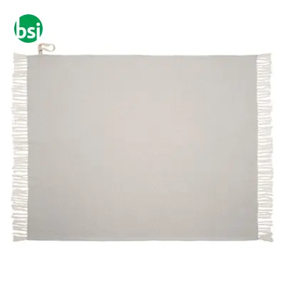 Coperta con frange realizzata in materiale 100% riciclato - Immagine 2