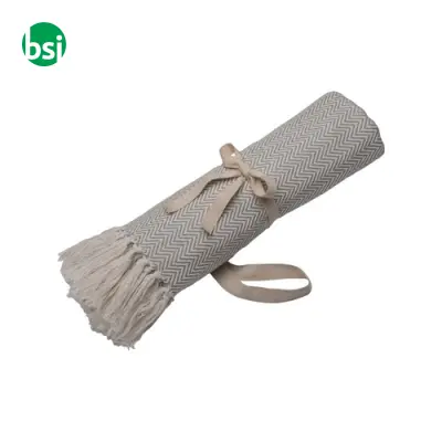 Coperta con frange realizzata in materiale 100% riciclato - Immagine 3