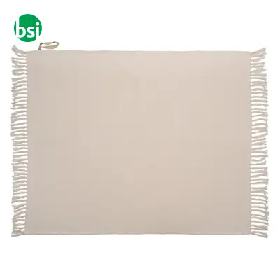 Coperta con frange realizzata in materiale 100% riciclato - Immagine 5