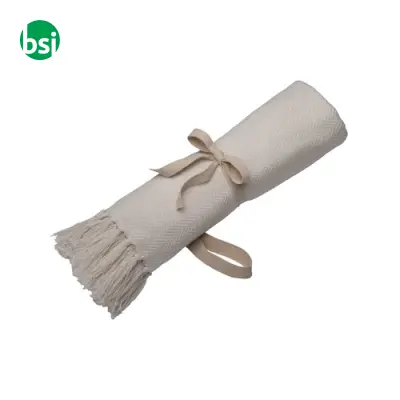 Coperta con frange realizzata in materiale 100% riciclato - Immagine 6