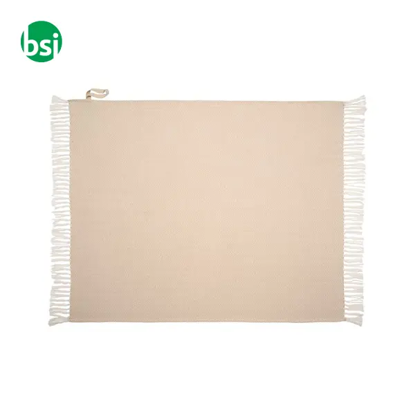 Coperta con frange realizzata in materiale 100% riciclato -  8