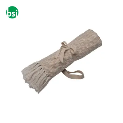 Coperta con frange realizzata in materiale 100% riciclato - Immagine 9