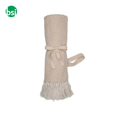 Coperta con frange realizzata in materiale 100% riciclato - Immagine 10