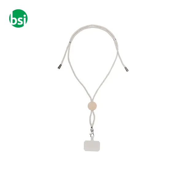 Cordino portacellulare cotone con tag -  1