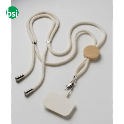 Cordino portacellulare cotone con tag - Immagine 3