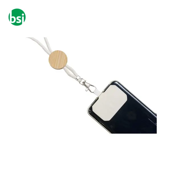 Cordino portacellulare cotone con tag -  5