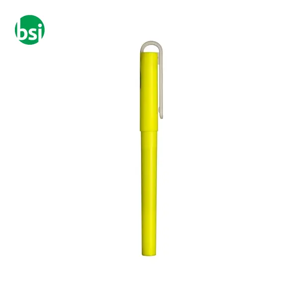 Penna in PET riciclato con inchiostro GEL FLUO -  2