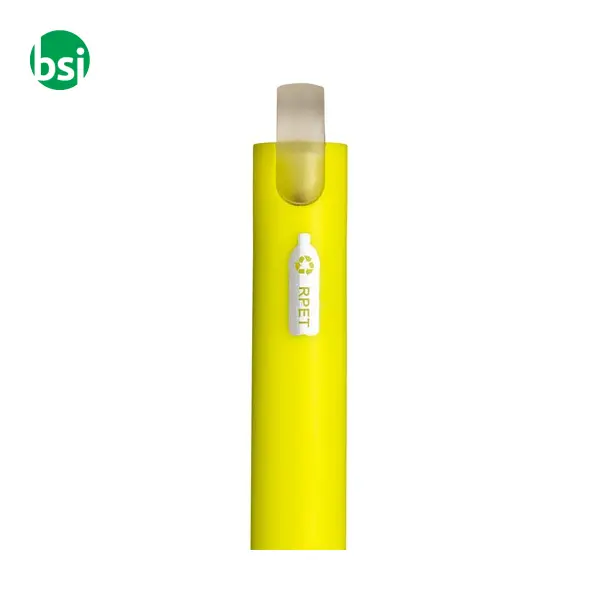 Penna in PET riciclato con inchiostro GEL FLUO -  4