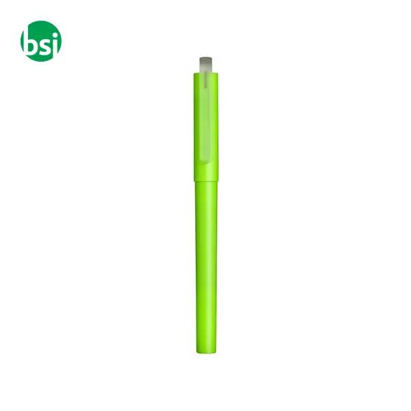 Penna in PET riciclato con inchiostro GEL FLUO -  1
