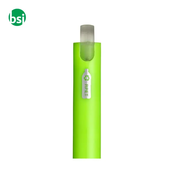 Penna in PET riciclato con inchiostro GEL FLUO -  10