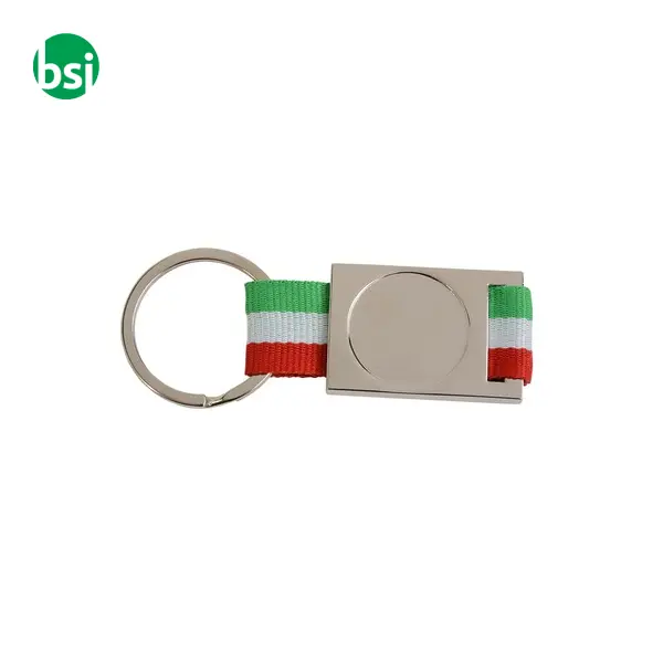 Portachiavi in metallo con spazio per logo con resina -  8