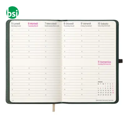 Agenda settimanale copertina rigida con impuntura - Immagine 4