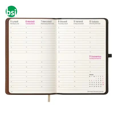 Agenda settimanale copertina rigida con impuntura - Immagine 8