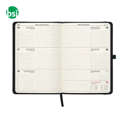 Agenda settimanale copertina rigida impuntura perimetrale - Immagine 3