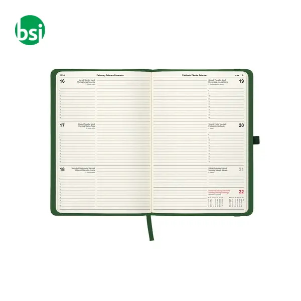 Agenda settimanale copertina rigida impuntura perimetrale -  7