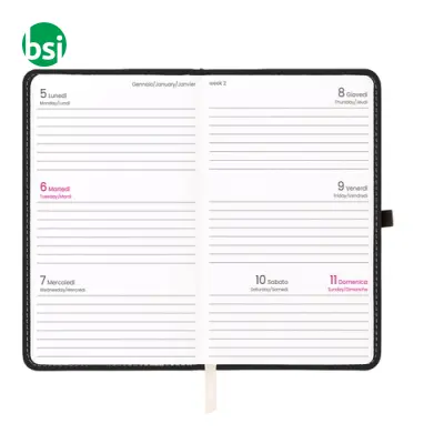 Agenda tascabile settimanale copertina rigida - Immagine 2