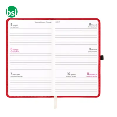 Agenda tascabile settimanale copertina rigida - Immagine 3
