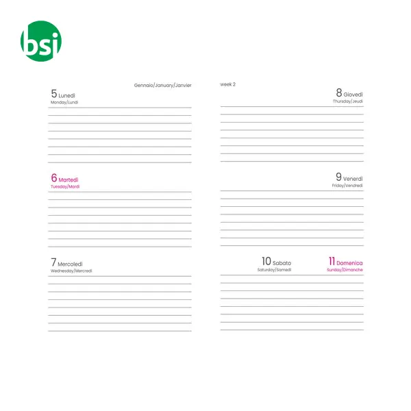 Agenda tascabile settimanale copertina cartoncino laminato -  4