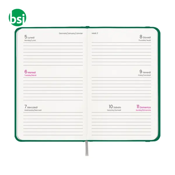 Agenda tascabile settimanale copertina cartoncino laminato -  10
