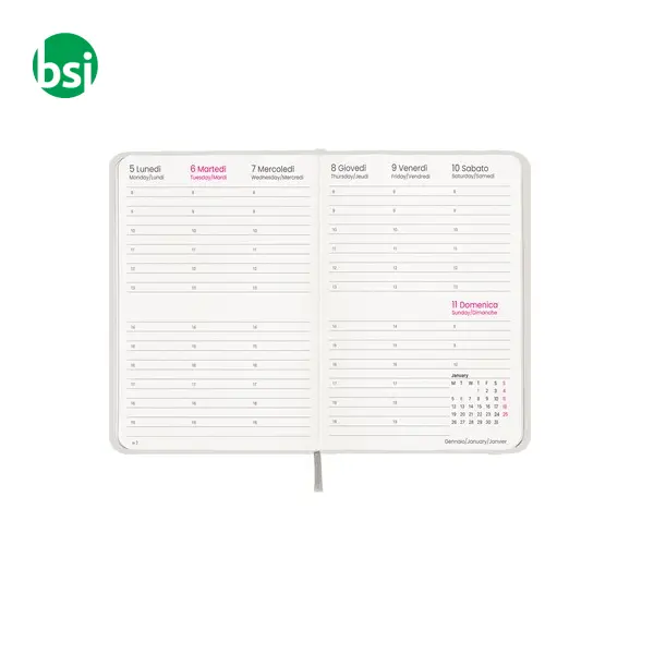 Agenda settimanale copertina rigida in cartoncino laminato -  3