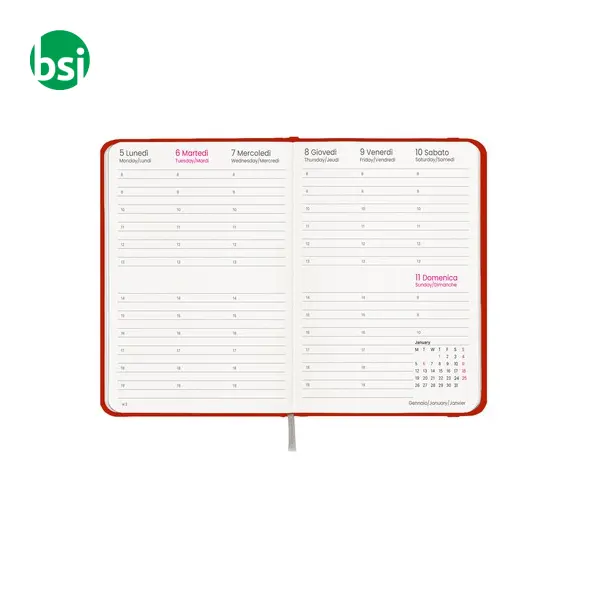 Agenda settimanale copertina rigida in cartoncino laminato -  7