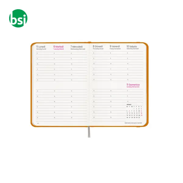 Agenda settimanale copertina rigida in cartoncino laminato -  13