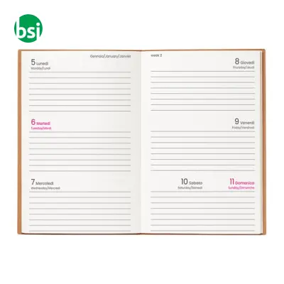 Agenda settimanale con copertina rigida in cartoncino - Immagine 3