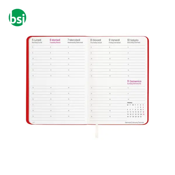 Agenda settimanale copertina flessibile in PU -  4