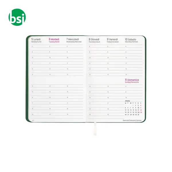 Agenda settimanale copertina flessibile in PU -  7