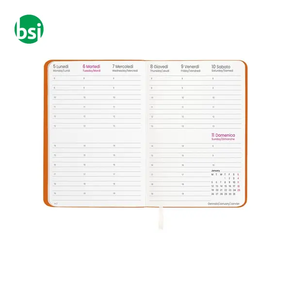 Agenda settimanale copertina flessibile in PU -  10