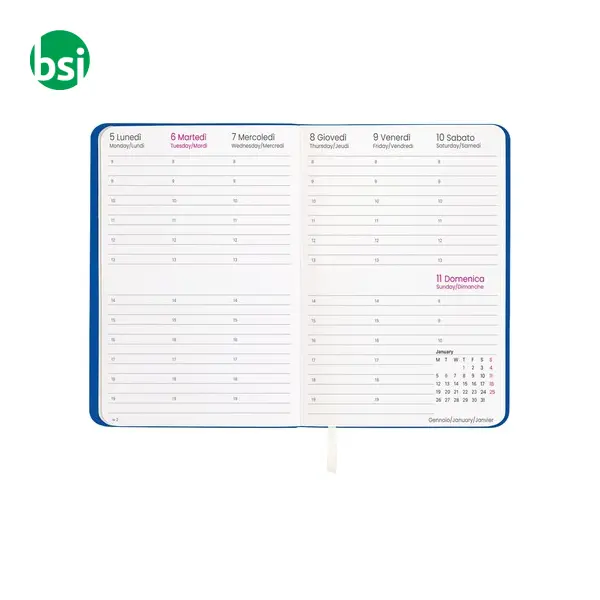 Agenda settimanale copertina flessibile in PU -  13