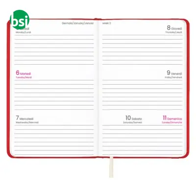 Agenda tascabile settimanale con copertina rigida in PU - Immagine 3