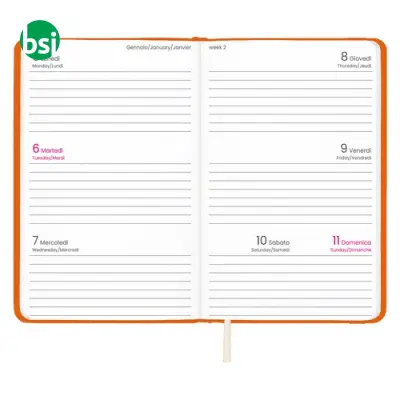Agenda tascabile settimanale con copertina rigida in PU - Immagine 6