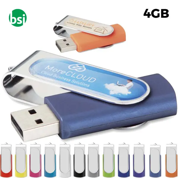 USB 4GB Chiavetta USB Personalizzabile - Twister Doming -  1