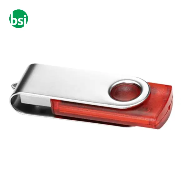 USB 1GB Chiavetta USB Promozionale - Twister Trasparente -  10