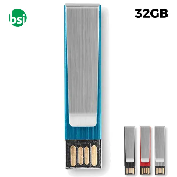 USB 32GB Flash Drive Personalizzabile - Clip -  1