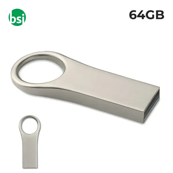 USB 64GB Chiavetta USB Pubblicitaria - Aluflash Round -  1