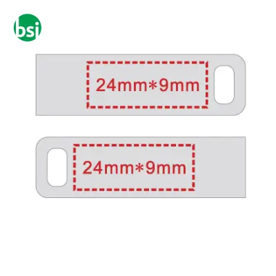 USB 64GB Flash Drive - Aluflash Square - Immagine 2