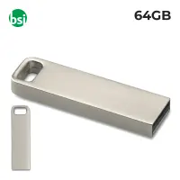 USB 64GB Flash Drive - Aluflash Square
