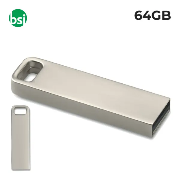 USB 64GB Flash Drive - Aluflash Square -  1