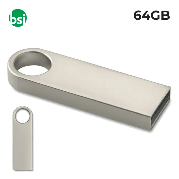 USB 64GB Flash Drive Pubblicitaria - Aluflash Roundy -  1