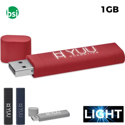 USB 1GB Chiavetta USB Personalizzabile - Logo Luminoso 3
