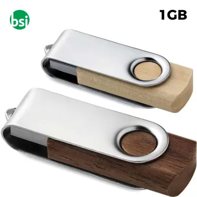 USB 1GB Flash Drive Pubblicitaria - Twister Legno