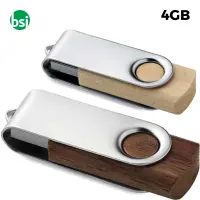USB 4GB Flash Drive Personalizzabile - Twister Legno