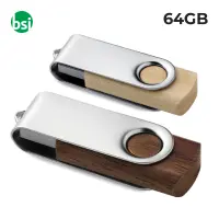 USB 64GB Chiavetta USB Pubblicitaria - Twister Legno